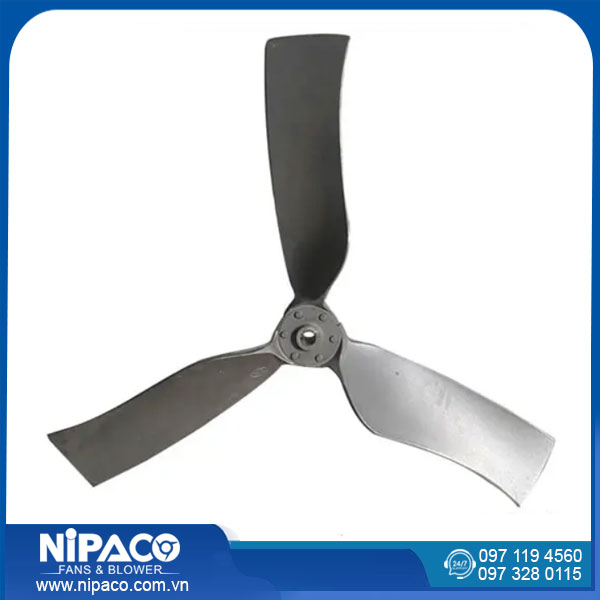 Quạt hút composite 1460x1460 cánh nhôm đúc dây đai mắc xích 15 Quạt quạt 3 cánh nhôm đúc
