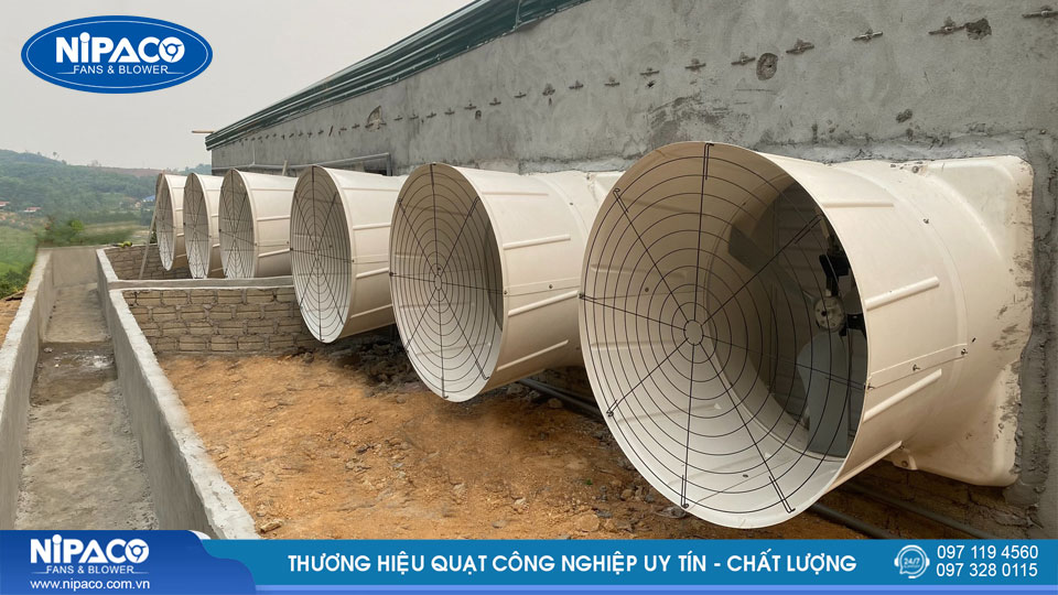 Quạt hút công nghiệp composite 3 cánh nhôm đúc