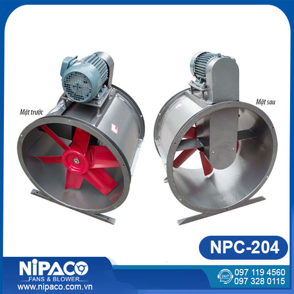 Quạt công nghiệp hướng trục là gì? Phân loại và ứng dụng 5 Quạt công nghiệp hướng trục gián tiếp Nipaco NPC-204