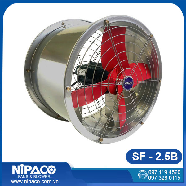 Quạt thông gió tròn Nipaco D250 SF-2.5B 6 Quạt thông gió tròn Nipaco D250 SF-2.5B
