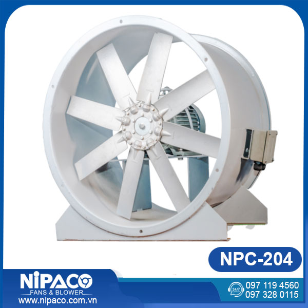Quạt công nghiệp hướng trục Nipaco cánh nhôm đúc