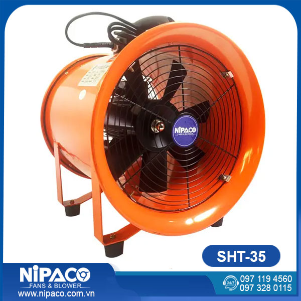 Quạt hút công nghiệp xách tay Nipaco SHT-35 10 Quạt hút công nghiệp xách tay Nipaco SHT-35