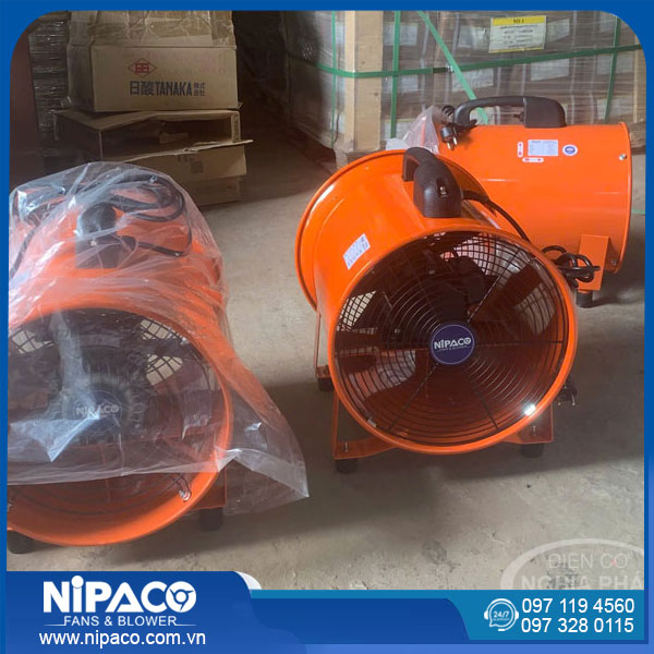 Quạt hút công nghiệp xách tay Nipaco SHT-20 9 Quạt hút công nghiệp xách tay di động cho công trình