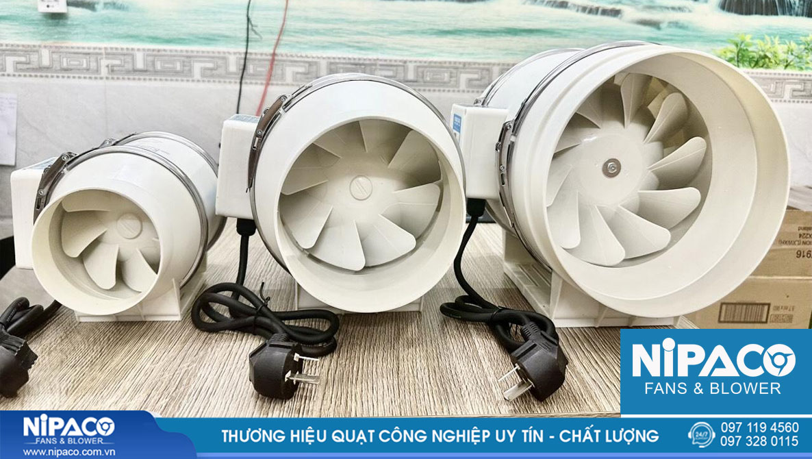 Quạt thông gió nối ống HF-100 Nipaco 14 Quạt thông gió nối ống Nipaco HF-Series