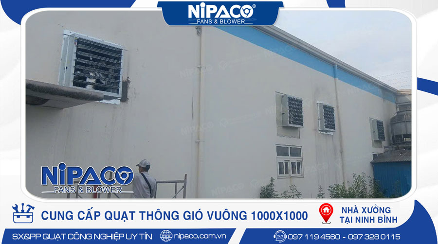 Đơn vị lắp đặt Quạt thông gió vuông 1000x1000