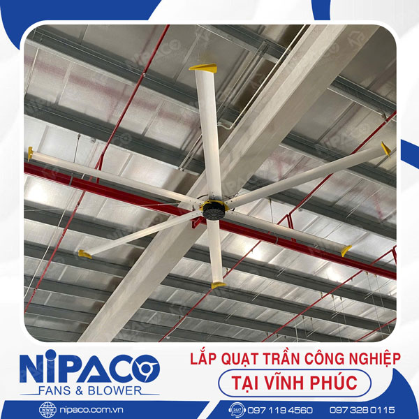 Quạt trần công nghiệp 7.3M tại Vĩnh Phúc