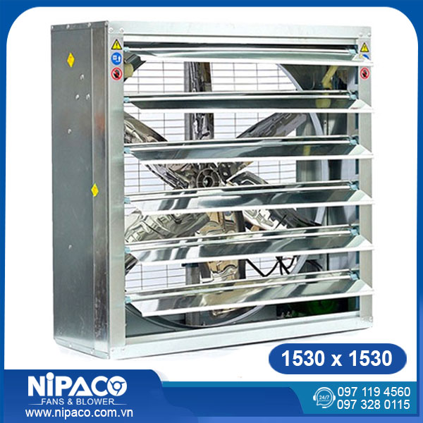 Quạt hút công nghiệp vuông Nipaco 1530x1530 NPF-1530 11 Quạt hút công nghiệp vuông Nipaco 1530x1530 NPF-1530