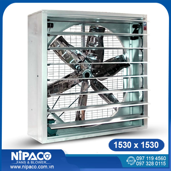 Quạt hút công nghiệp vuông Nipaco 1530x1530 NPF-1530 6 Quạt hút công nghiệp vuông Nipaco 1530x1530 NPF-1530