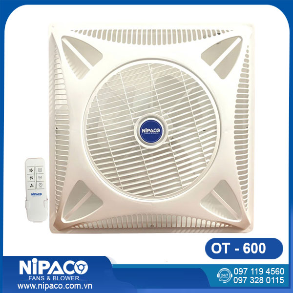 Quạt ốp trần Nipaco OT 600x600 có điều khiển 8 Quạt ốp trần Nipaco OT 600x600 có điều khiển
