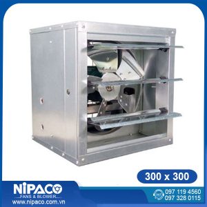 Quạt hút công nghiệp vuông 300x300 Nipaco