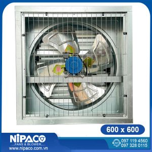 Quạt hút công nghiệp vuông 600x600 Nipaco
