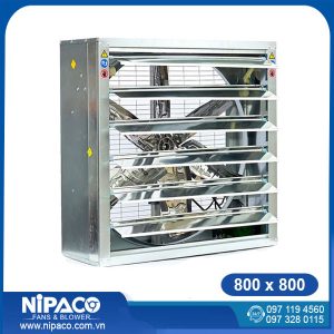 Quạt hút công nghiệp vuông 800x800x400mm