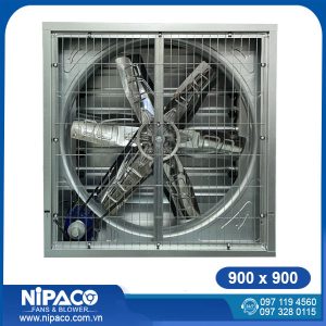 Quạt hút công nghiệp vuông 900x900x400mm