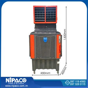 Kích thước Quạt hơi nước công nghiệp di động Nipaco 1.5KW 130L 1800x900x900mm