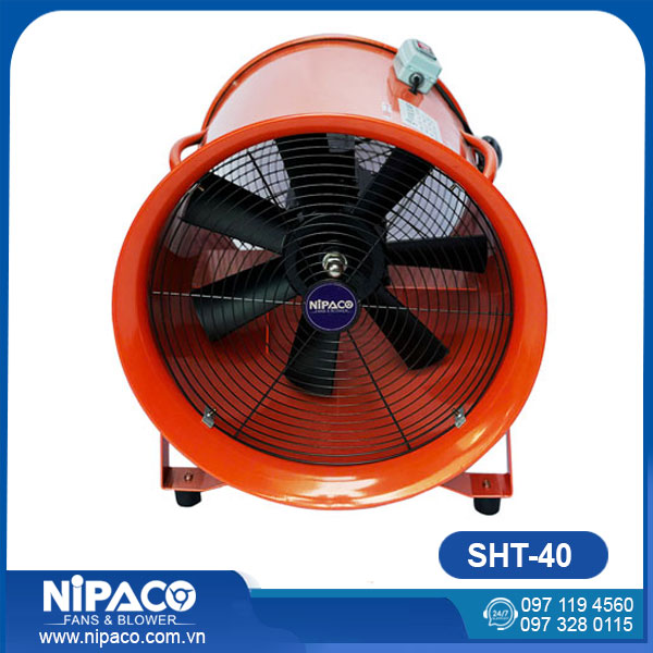 Quạt hút công nghiệp xách tay Nipaco SHT-40 1 Quạt hút công nghiệp xách tay Nipaco SHT-40