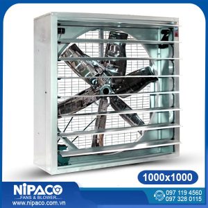 Quạt hút công nghiệp vuông 1000x1000 Nipaco