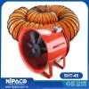 Quạt hút công nghiệp xách tay Nipaco SHT-45 5 Quạt hút công nghiệp xách tay kết hợp cùng ống gió mềm Simili