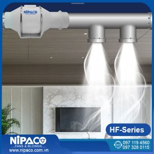 Quạt thông gió nối ống Nipaco nhiều ưu điểm