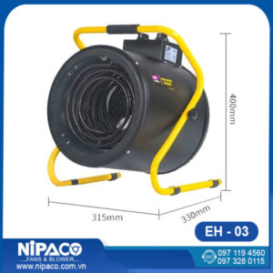 Quạt sấy gió nóng 3KW Nipaco EH-03