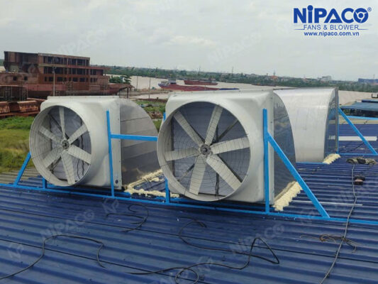 Cung cấp và lắp đặt Quạt thông gió composite 1460x1460 tại Quảng Ninh