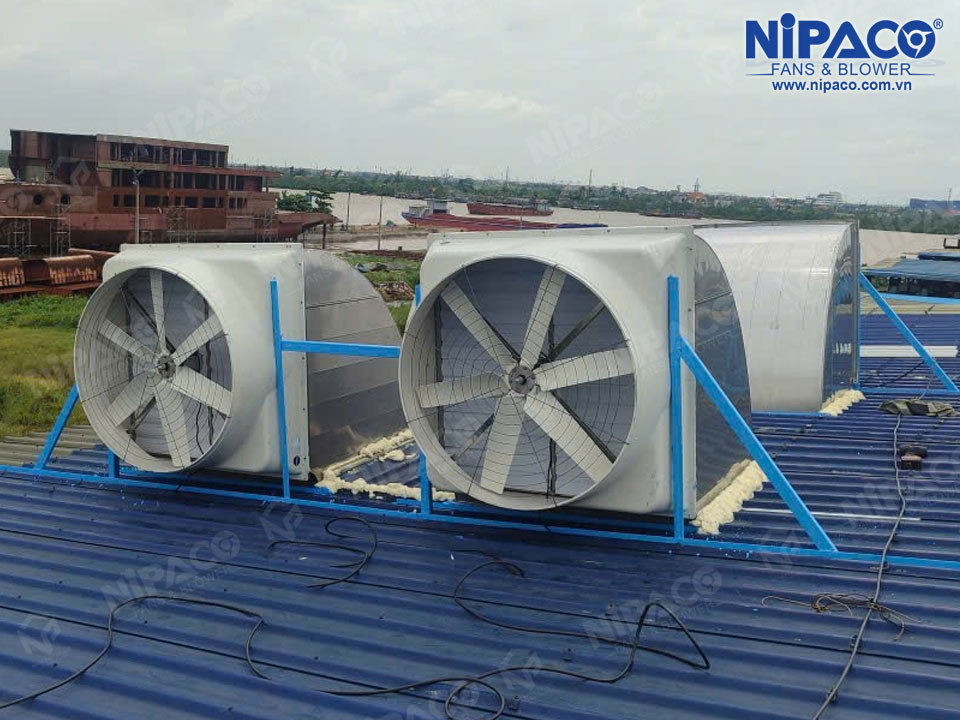 Cung cấp và lắp đặt Quạt thông gió composite 1460x1460 tại Quảng Ninh