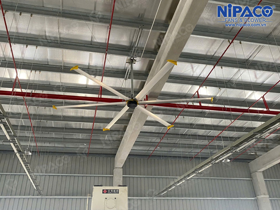 Lắp đặt Quạt trần công nghiệp tại KCN Bá Kiện Vĩnh Phúc