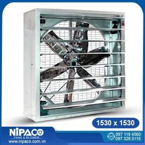 Quạt hút công nghiệp vuông Nipaco 1530x1530 NPF-1530