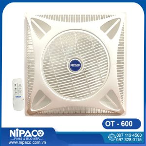 Quạt ốp trần Nipaco OT 600x600 có điều khiển