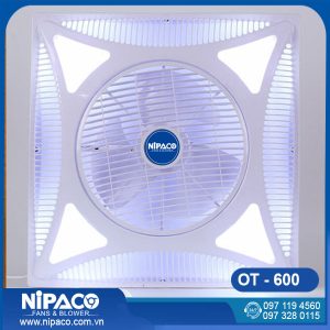 Quạt ốp trần Nipaco OT 600x600 có đèn